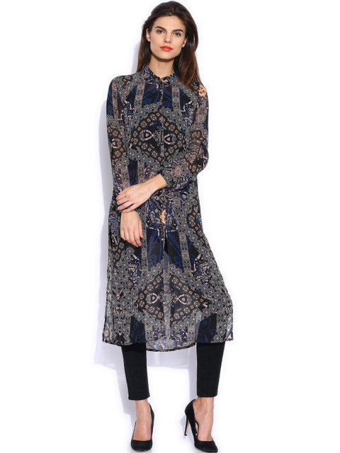 

ONLY Multicoloured Printed Sheer Maxi Shirt, Multi