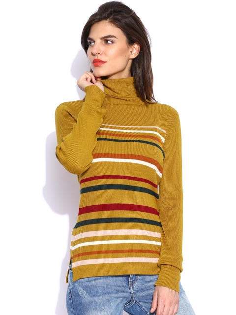 

ONLY Mustard Yellow Striped Sweater