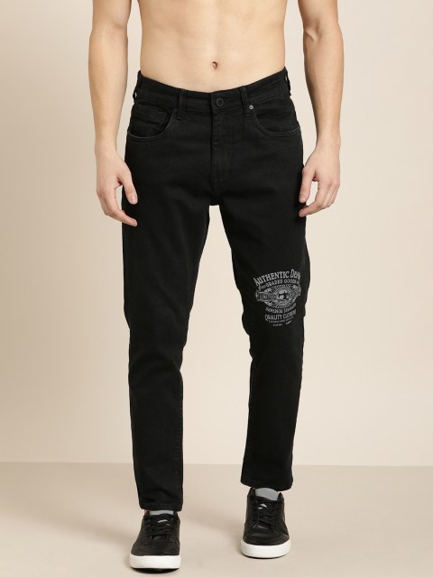 

Moda Rapido Men Black Slim Tapered Fit Mid-Rise Clean Look Stretchable Jeans