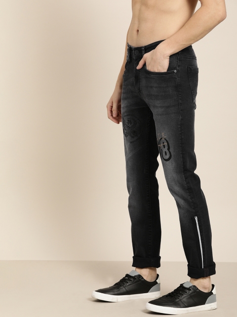 

Moda Rapido Men Black Slim Fit Mid-Rise Clean Look Stretchable Jeans