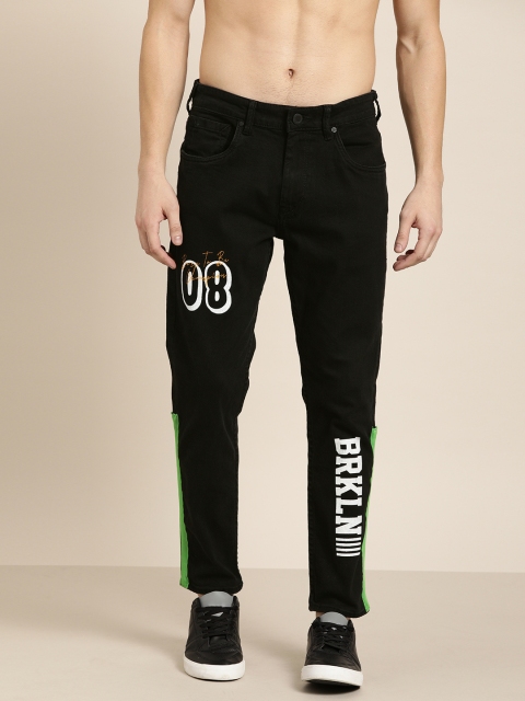 

Moda Rapido Men Black Ankle Slim Tapered Fit Mid-Rise Clean Look Stretchable Jeans