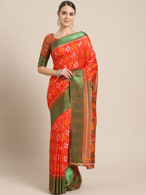 

Saree mall Orange Printed Saree