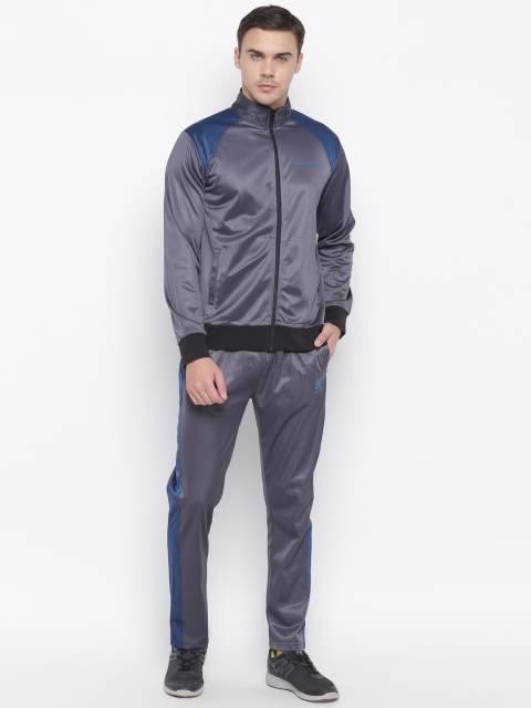 

OFF LIMITS Men Charcoal Grey Solid Tracksuit