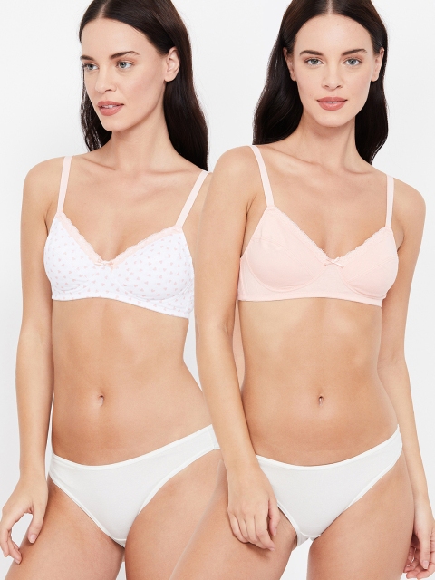 

Ginger by Lifestyle Set Of 2 Non Padded T-shirt Bra 8903732835167, Pink