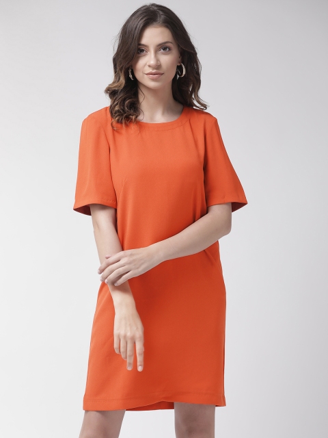 

Marks & Spencer Women Orange Solid Shift Dress
