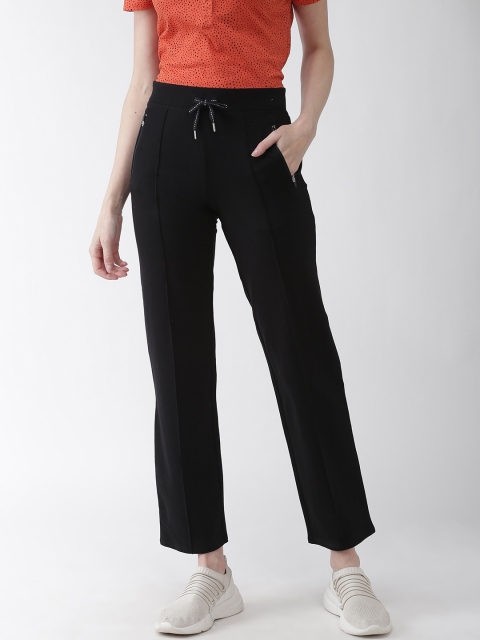 

Marks & Spencer Women Black Straight Fit Solid Trousers