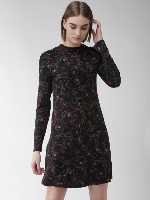 

Marks & Spencer Women Black & Red Floral Printed A-Line Dress