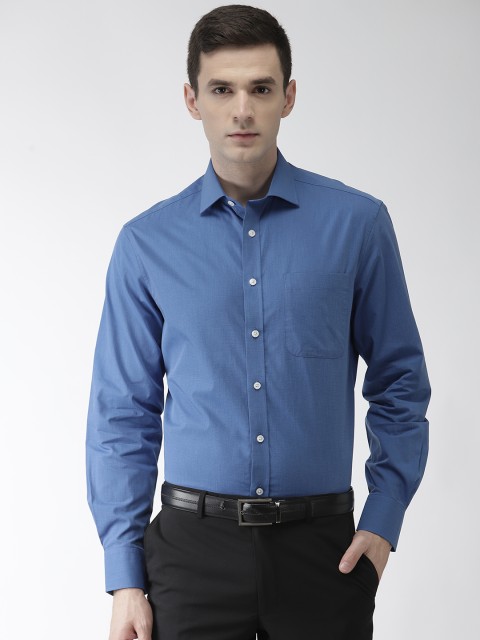 

Marks & Spencer Men Blue Regular Fit Solid Formal Shirt