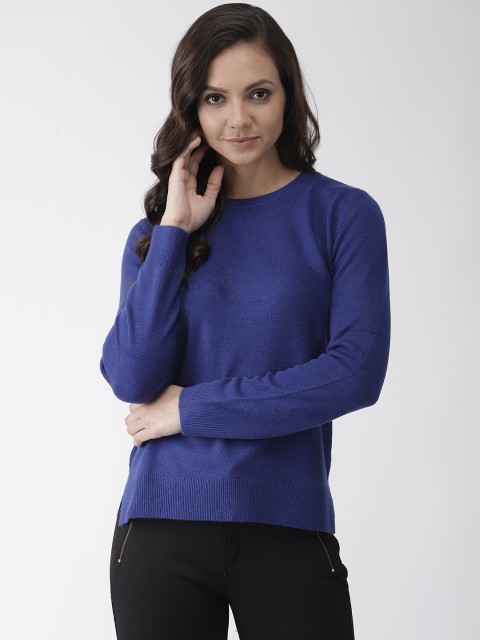

Marks & Spencer Women Blue Solid Sweater