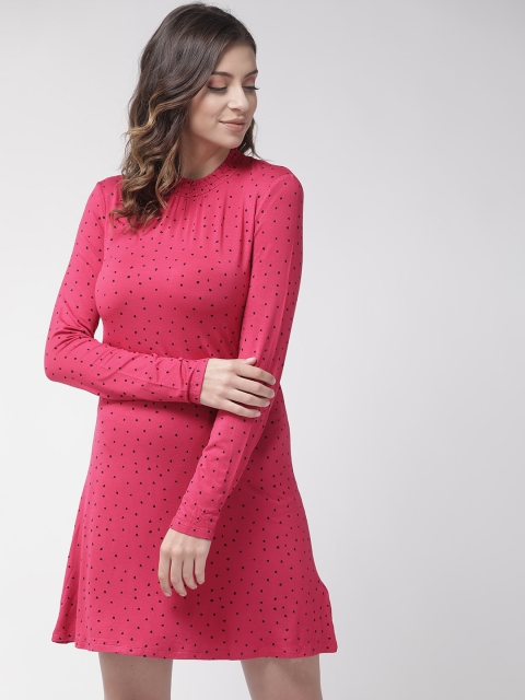 

Marks & Spencer Women Fuchsia Printed A-Line Dress