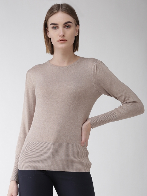 

Marks & Spencer Women Beige Solid Sweater