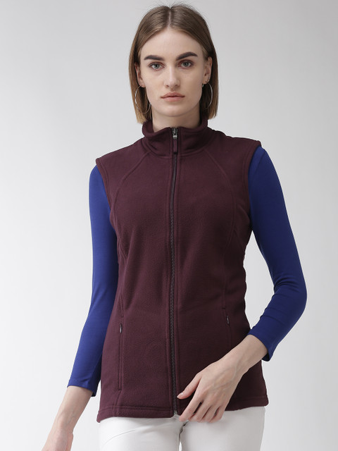 

Marks & Spencer Women Aubergine Solid Tailored Jacket, Purple