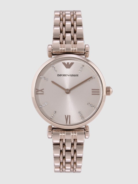 

Emporio Armani Women Grey Embellished Analogue Watch AR11059