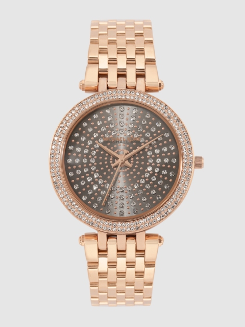

Michael Kors Women Grey Embellished Analogue Watch MK4408