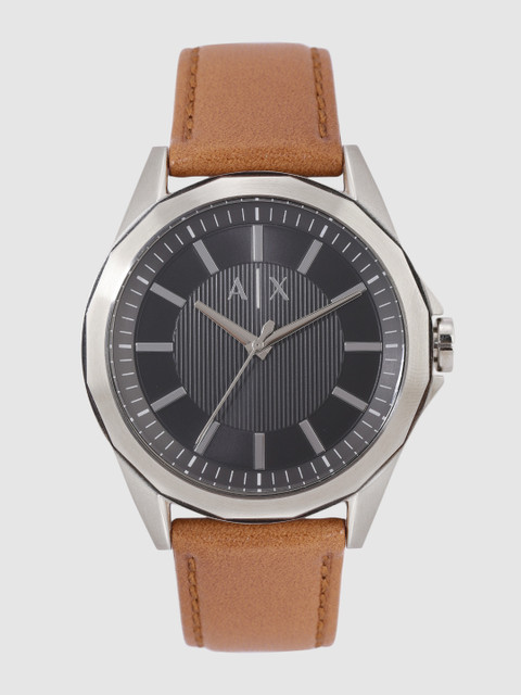

Armani Exchange Men Black Leather Analogue Watch AX2635_SOR