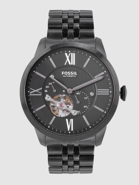 

Fossil Men Black Skeleton Analogue Watch ME3062