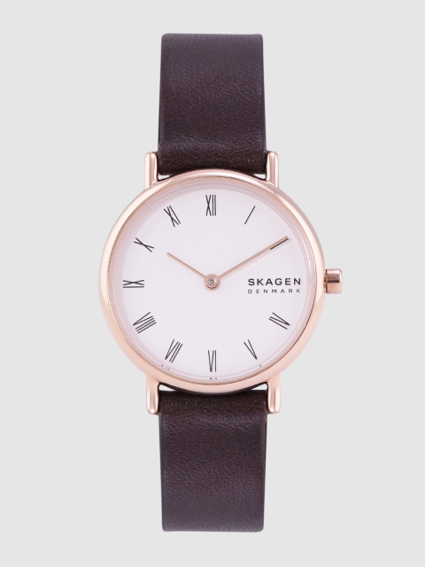 

SKAGEN Women White Signatur Genuine Leather Analogue Watch