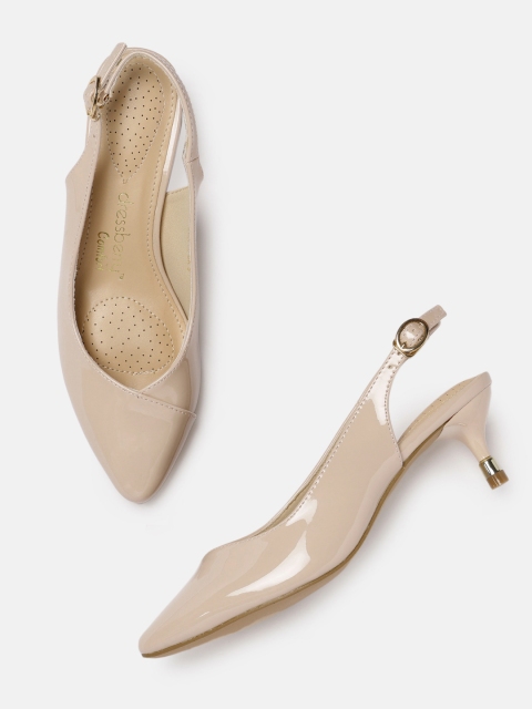 

DressBerry Women Nude-Coloured Solid Pumps