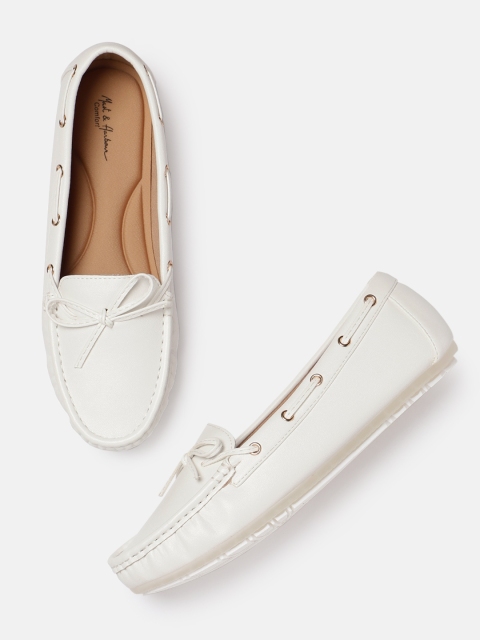 

Mast & Harbour Women White Solid Loafers