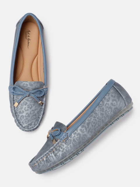 

Mast & Harbour Women Blue Animal Print Loafers