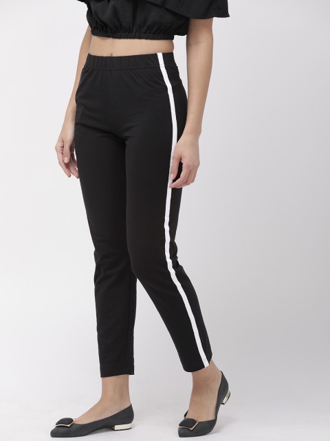 

Go Colors Women Black Straight Fit Solid Track Pants