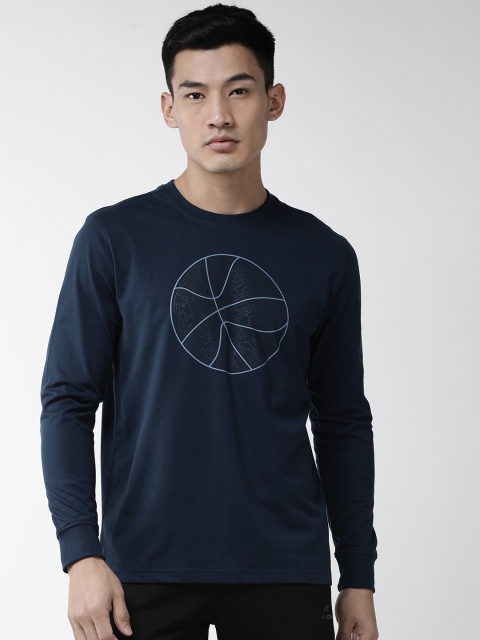 

Alcis Men Navy Blue Printed Round Neck T-shirt