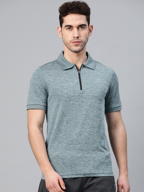 

Alcis Men Blue Solid Polo Collar T-shirt