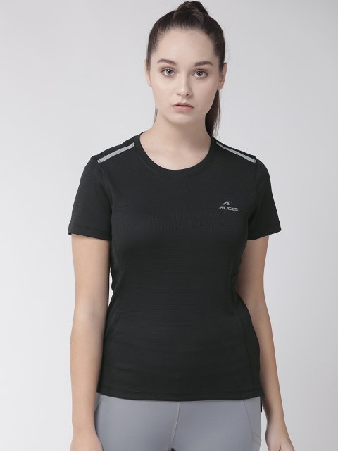 

Alcis Women Black Solid Round Neck T-shirt