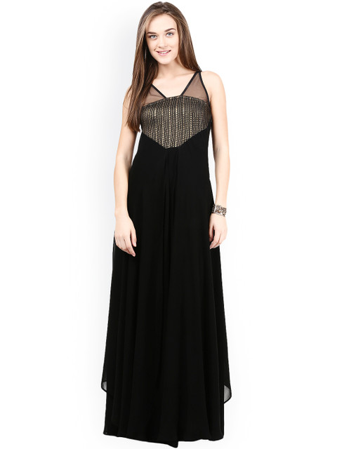 

Taurus Black Maxi Dress