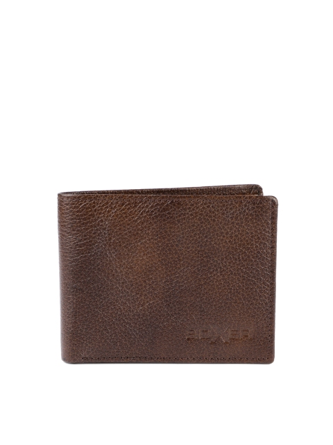 

BOXER Men Brown Solid Leather Two Fold Wallet BW15