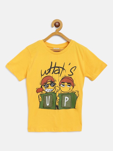 

LC Waikiki Boys Yellow Printed Round Neck T-shirt