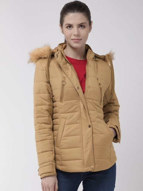

Fort Collins Women Khaki Solid Parka Jacket