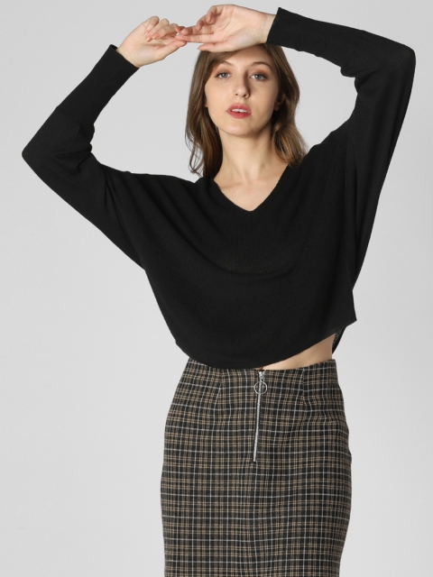 

Vero Moda Women Black Solid Sweater