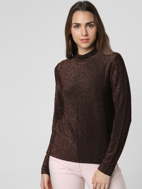 

Vero Moda Women Black Embellished Solid Sweater