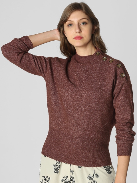 

Vero Moda Women Maroon Solid Sweater