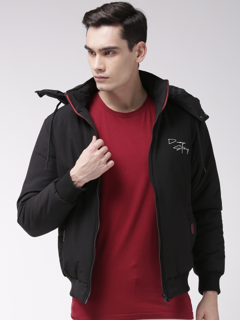 

Fort Collins Men Black Solid Bomber Jacket