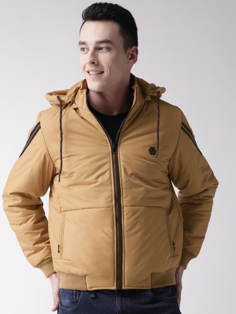 

Fort Collins Men Beige Solid Lightweight Bomber Jacket