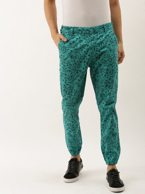 

Moda Rapido Men Green & Black Printed Regular Fit Joggers