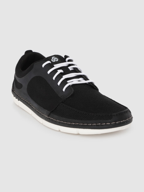 

Clarks Men Black Solid Sneakers