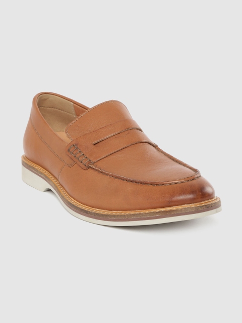 

Clarks Men Tan Brown Solid Loafers