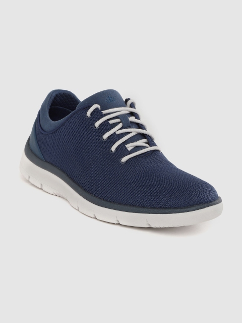 

Clarks Men Navy Blue Solid Sneakers