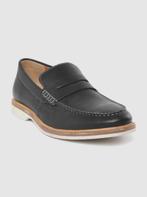 

Clarks Men Black Leather Loafers