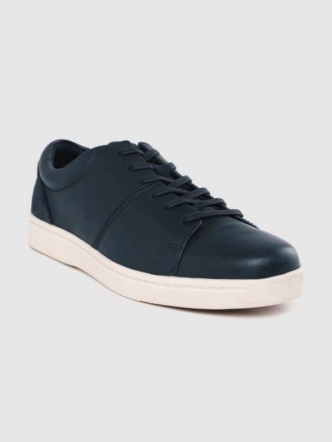 

Clarks Men Navy Blue Leather Sneakers