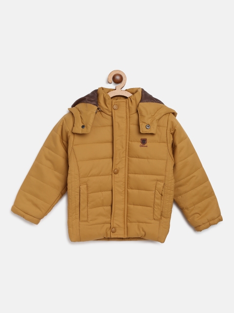 

Okane Boys Mustard Yellow Solid Padded Jacket