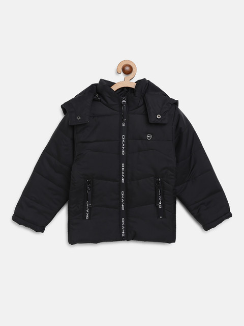 

Okane Boys Black Solid Padded Jacket