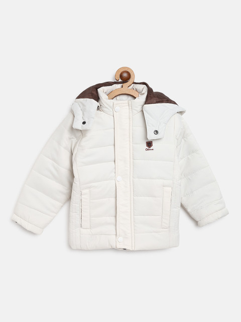 

Okane Boys Off-White Solid Padded Jacket