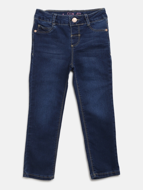 

LC Waikiki Girls Navy Blue Slim Fit Mid-Rise Clean Look Stretchable Jeans