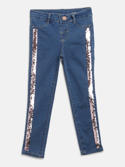 

LC Waikiki Girls Blue Regular Fit Mid-Rise Clean Look Stretchable Jeans