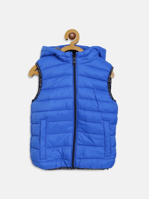 

LC Waikiki Boys Blue Solid Hooded Puffer Jacket