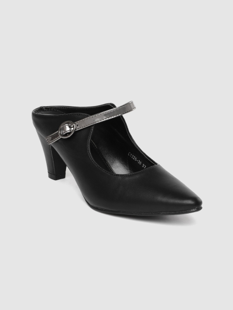 

Tresmode Women Black Solid Mules